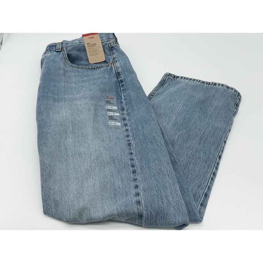 Men's Size 36x32- Levi's 565 '97 Loose Straight Jeans Light Wash Denim A72210013